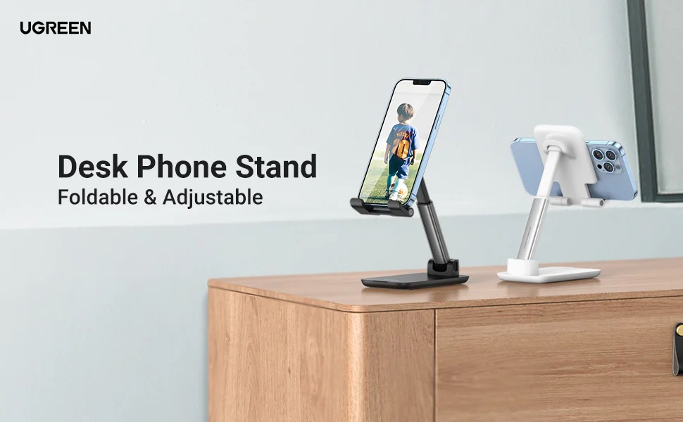 Ugreen foldable Phone Stand - Adjustable Height and Angle / non-slip silicone pad / 44mm lifting height - 20435 - Amman Jordan - Pccircle