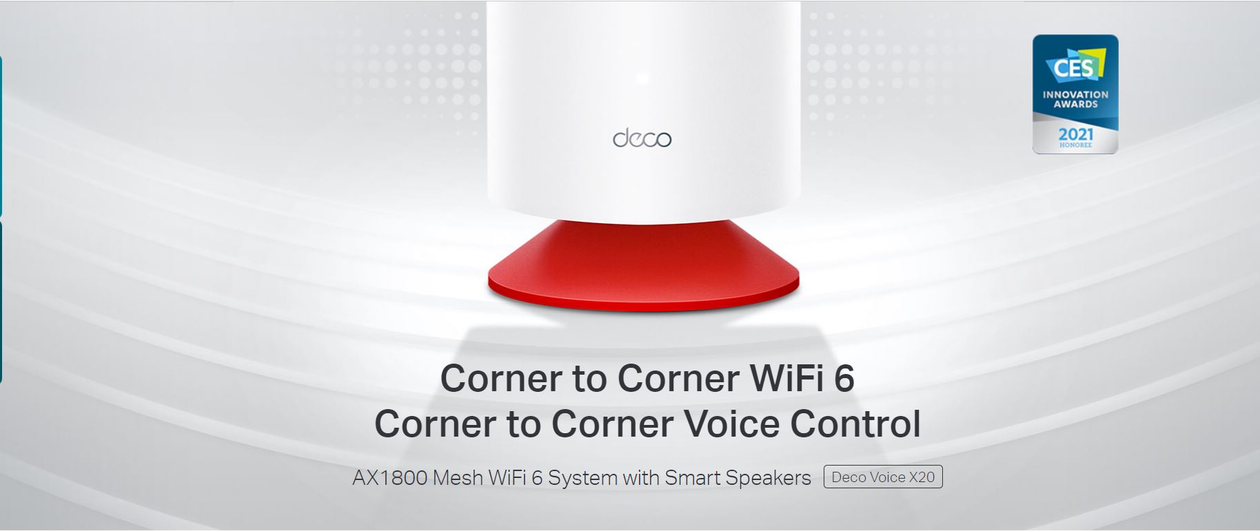 Deco Voice X20 AX1800 Mesh Wi-Fi 6 System with smart speaker - 2-pack / speed up to 1201 Mbps (5 GHz) / Coverage up to 4,000 ft² - Deco Voice X20 / 2-pack - Amman Pccircle Jordan