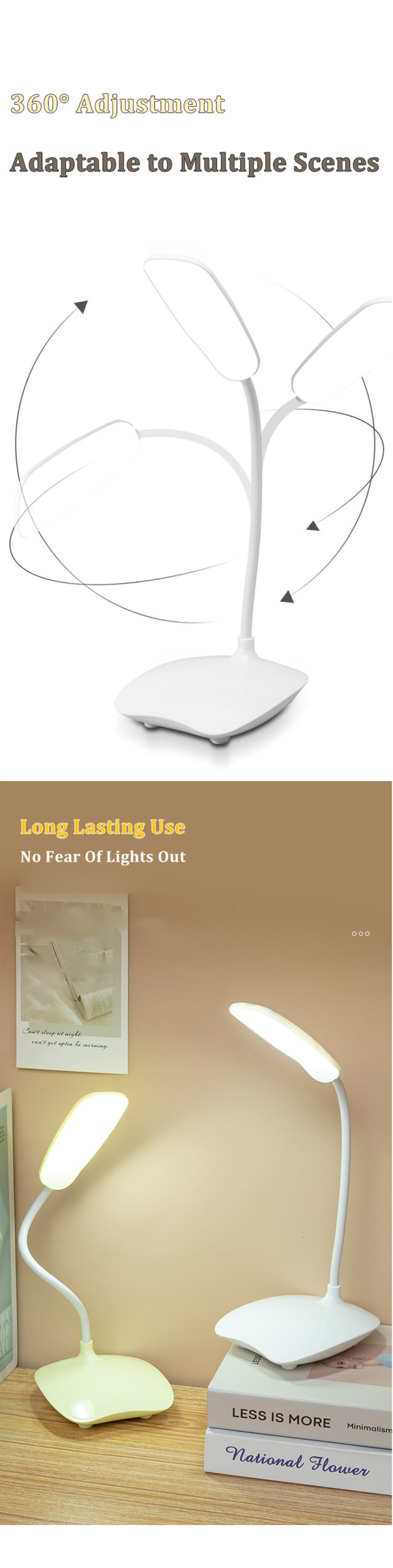 Portable Table Desk Lamp LED Folding USB Charging [ HT-1 ]