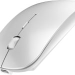 Mouse Wireless || Bluetooth || Dual Mode Slim || Rechargeable || Silent || 3 Adjustable DPI || Black || White