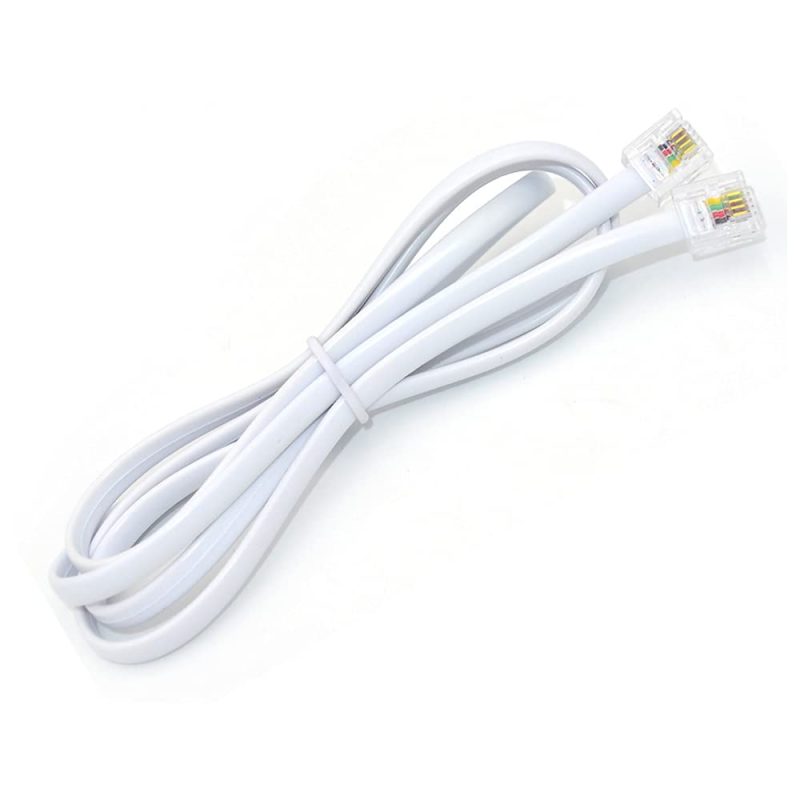JYOCUN Flat RJ11 cable ( for telephone ) 2M length