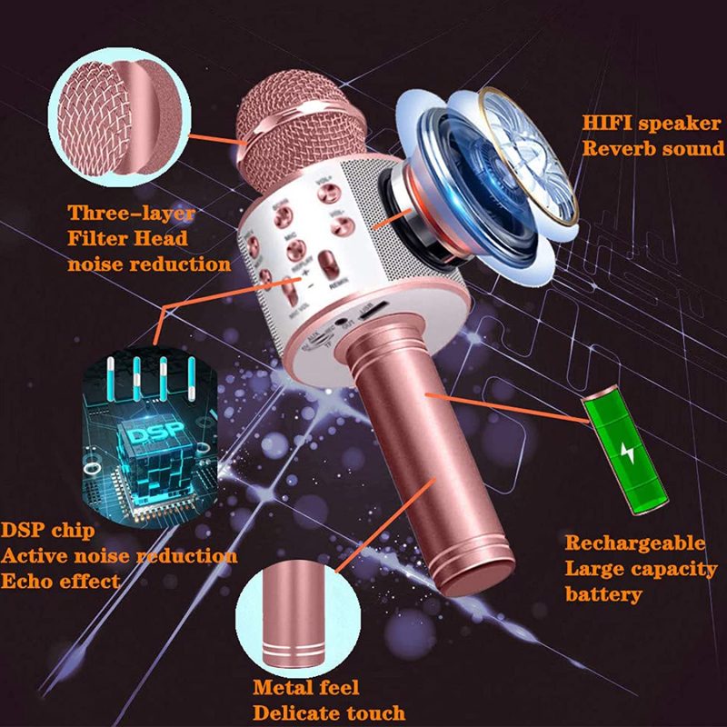 Wireless Bluetooth Karaoke Microphone