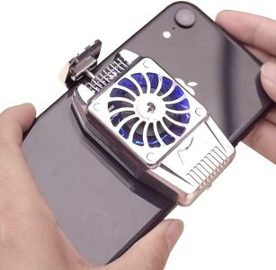 Mobile Phone Game Cooling Fan Bracket (Micro-USB / Silver) [ H-15 ]
