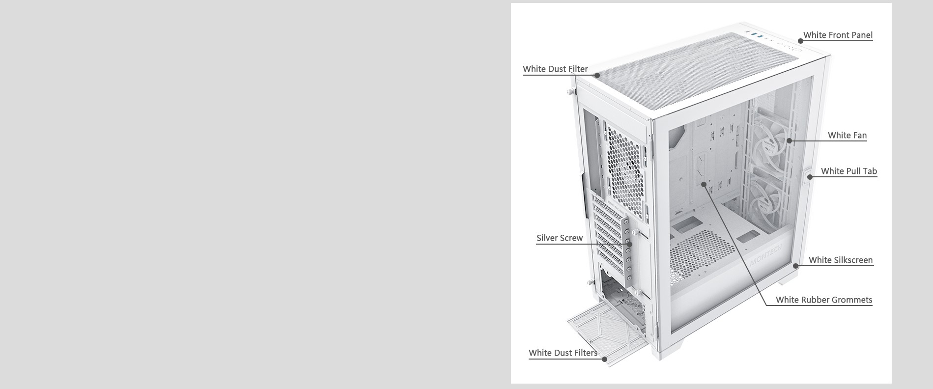 Montech Sky One Lite-White Montech Sky One Lite-White