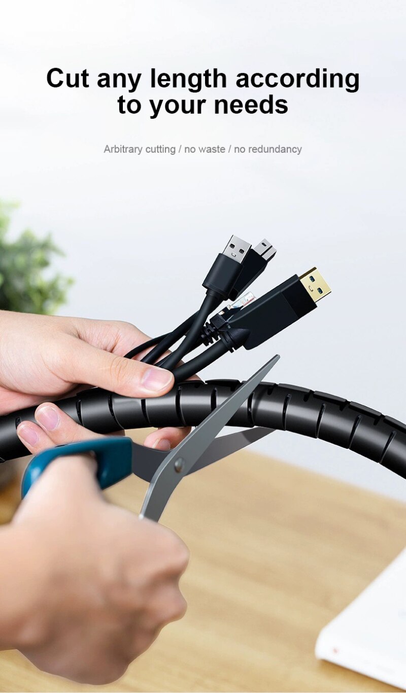 Cables Organizer Black Flexible