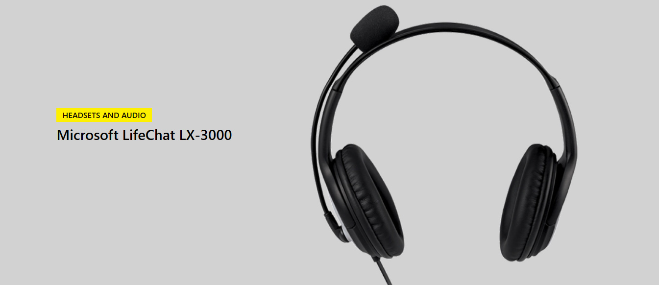 Microsoft LifeChat LX-3000 USB Headset - [JUG-00013]