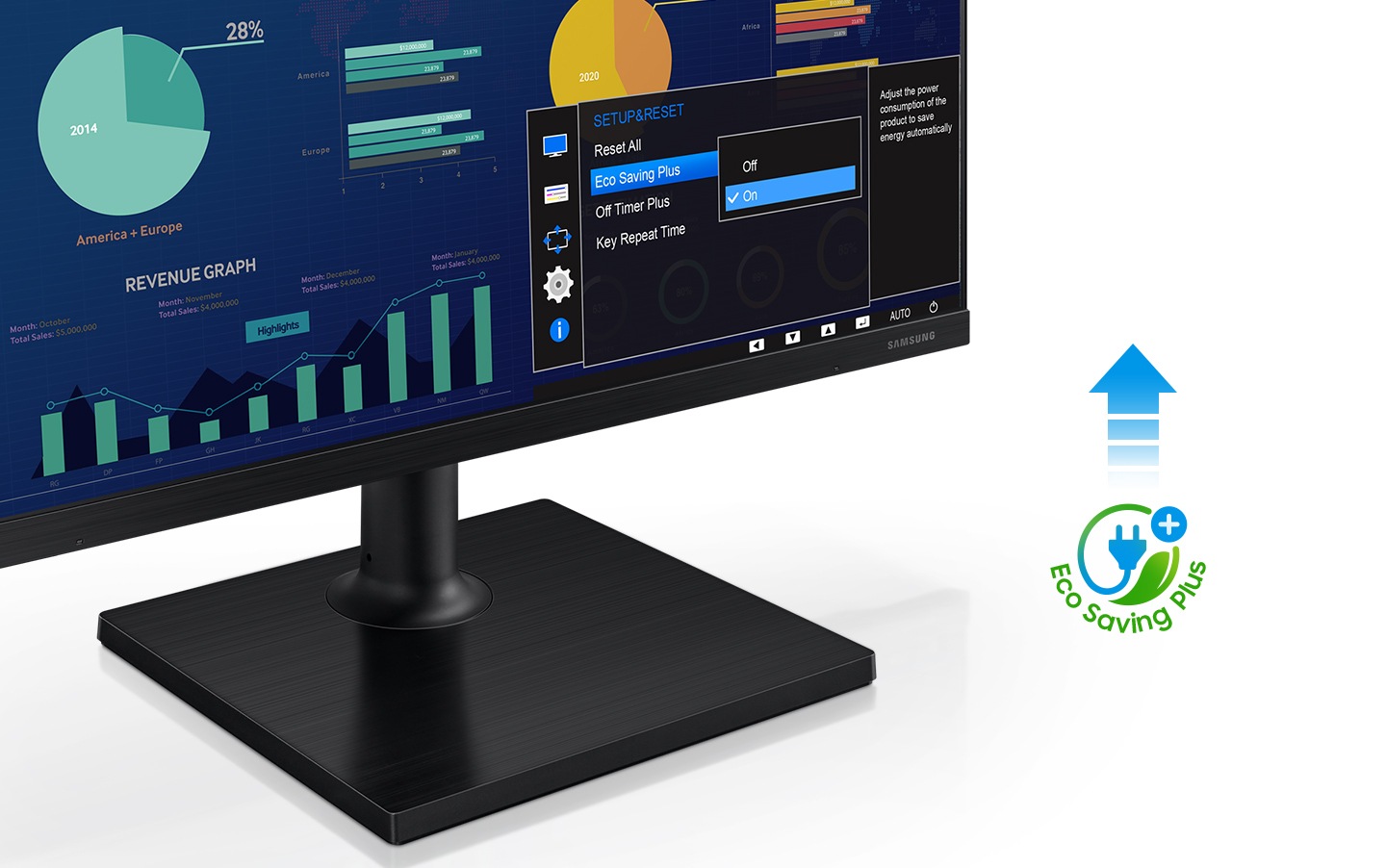 Samsung Monitor 24 LF24T450FZ