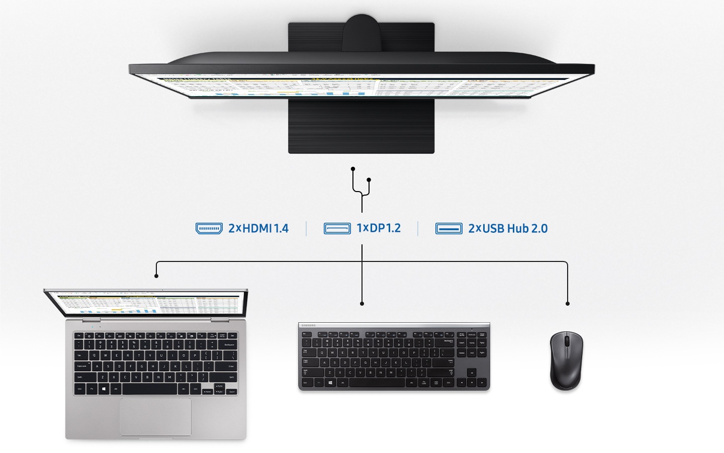 Samsung Monitor 24 LF24T450FZ