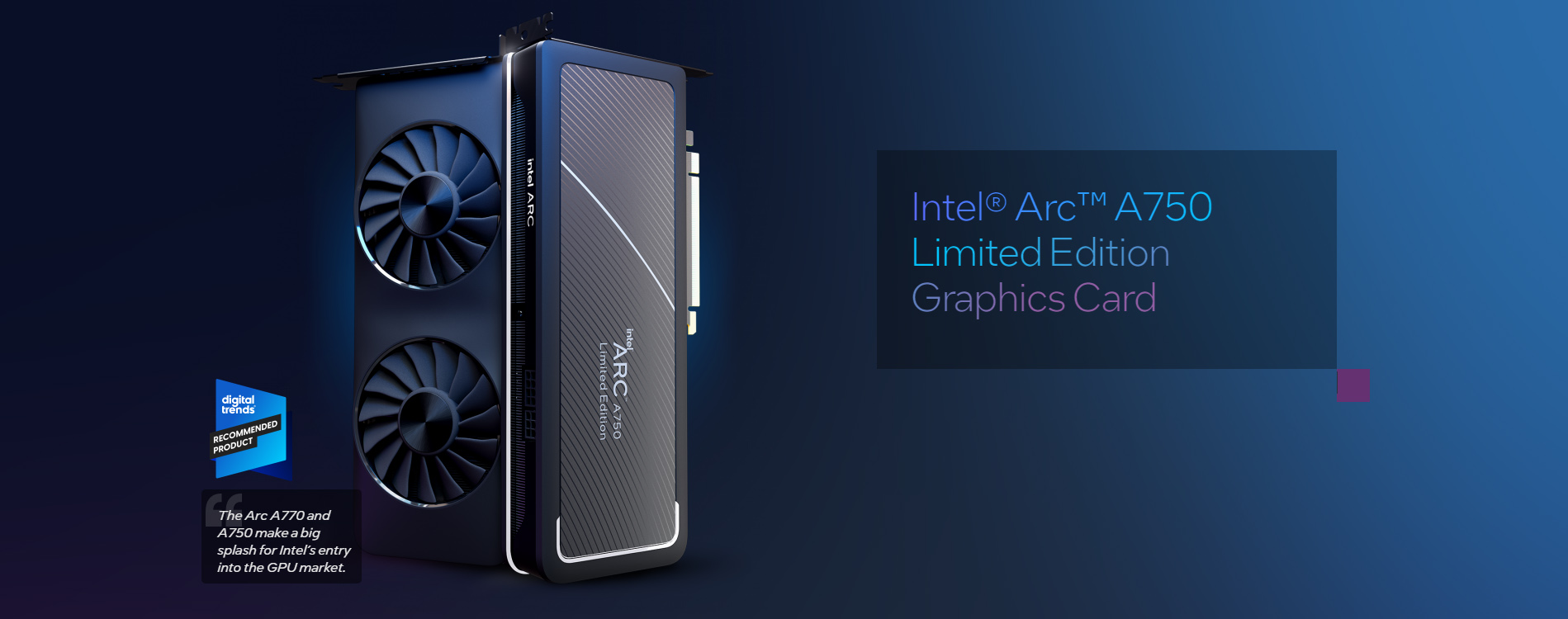 Intel® Arc™ A750 Limited Edition Graphics Card 8GB [ 21P02J00BA ]