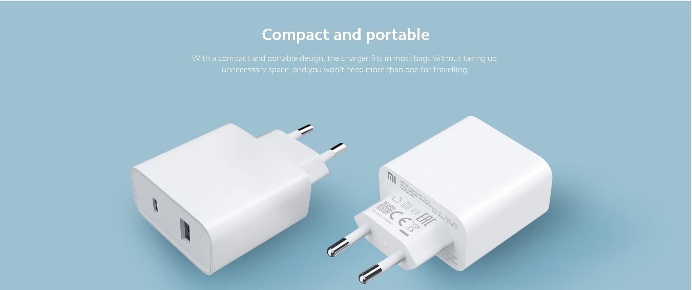 Xiaomi Mi 33W Wall Charger - dual port outputs BHR4996GL // AD332EU 