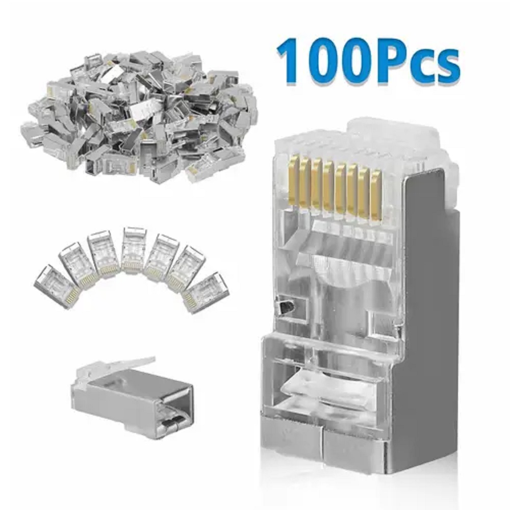 RJ45 Iron Connectors 100QTY