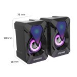 E-1047 Multimedia Speaker With LED AUX ,USB power