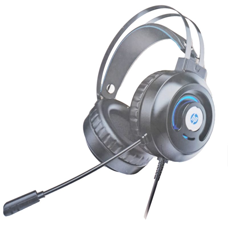 HP H100 USB Gaming headset { 50mm Diameter - Flexible mic }