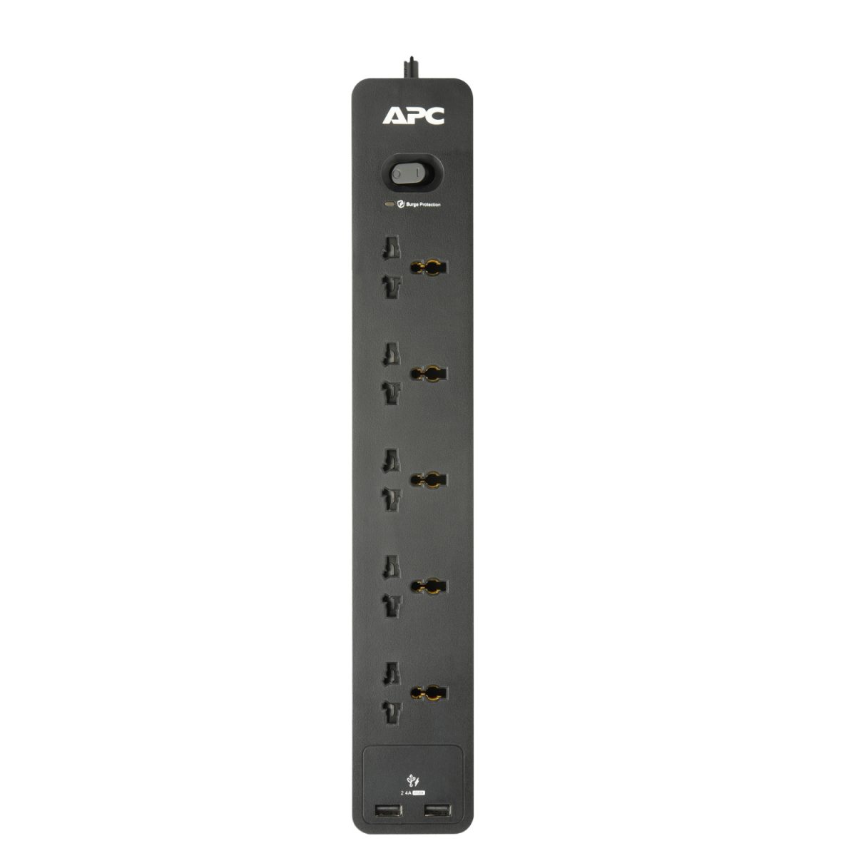 APC SurgeArrest Essential With Surge Protector And 5x Universal Plugs Power Strip PME5U2B-MS