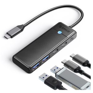 Orico Type-C HUB PW Series to (USB 3.0 + TYPE-C PD / Black) [ PAPW2AC-C3 ]