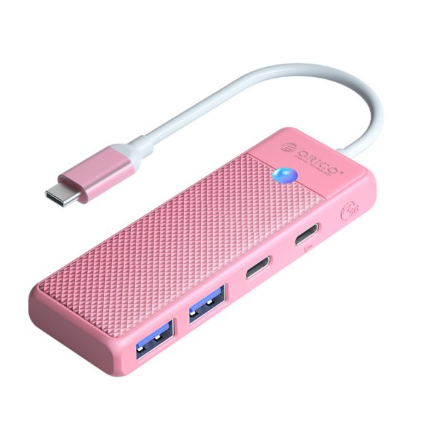 Orico Type-C HUB PW Series to (USB 3.0 + TYPE-C PD / Pink) [ PAPW2AC-C3 ]