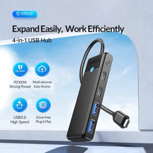 Orico PW Series USB 3.0 + TYPE-C HUB with PD [ PAPW2AC-C3 ]