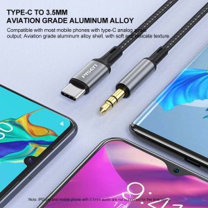 PISEN Braided Type-C to AUX 3.5mm - LH-YP02-1000