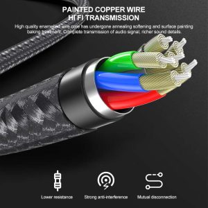 PISEN Braided Type-C to AUX 3.5mm - LH-YP02-1000