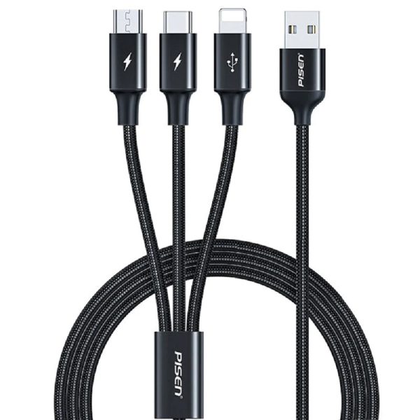 Pisen Braided 3-in-1 Cable