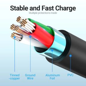 VENTION USB-A Male to Micro USB Male charging Cable - 1M cable length - COLBF - Image 4