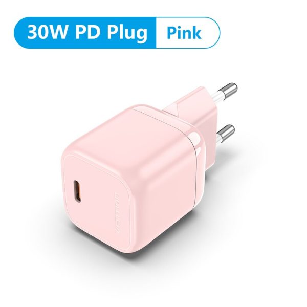 Vention GaN Fast Charger Type-C 30W Wall Charger - Pink [ FAKP0-EU ]