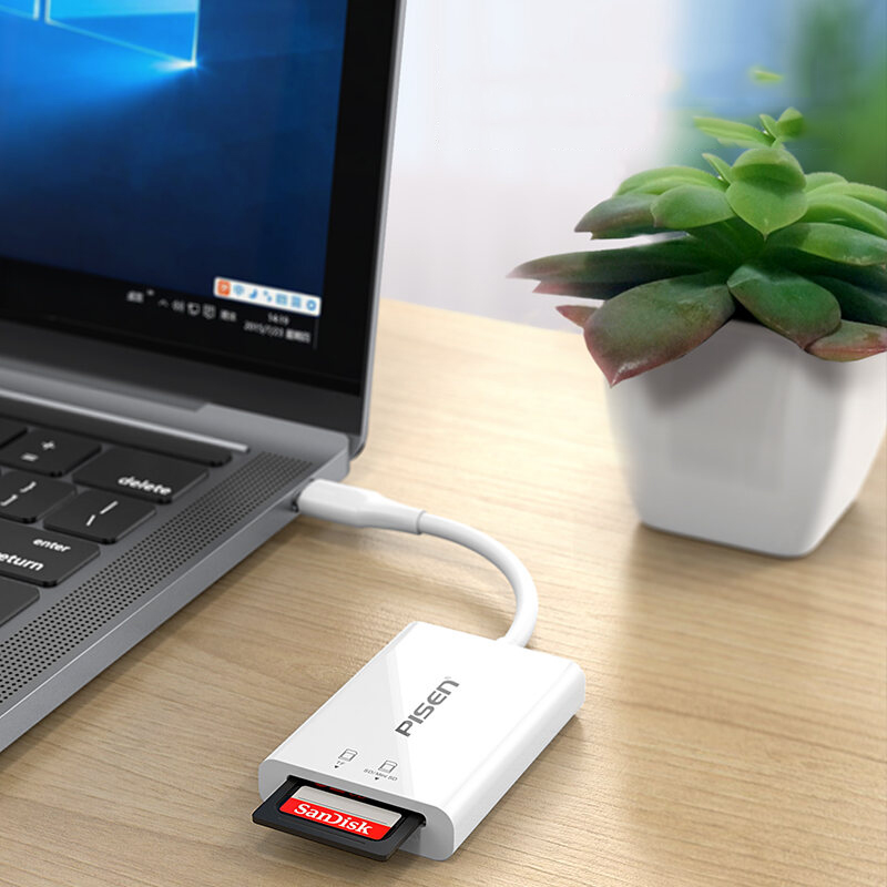 Pisen Type-C 3.0 Multi-Drive Card Reader for Micro SD and SD card - TS-E135 