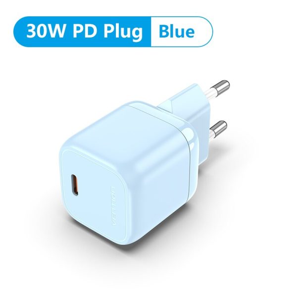 Vention GaN Fast Charger Type-C 30W Wall Charger - Blue [ FAKL0-EU ]