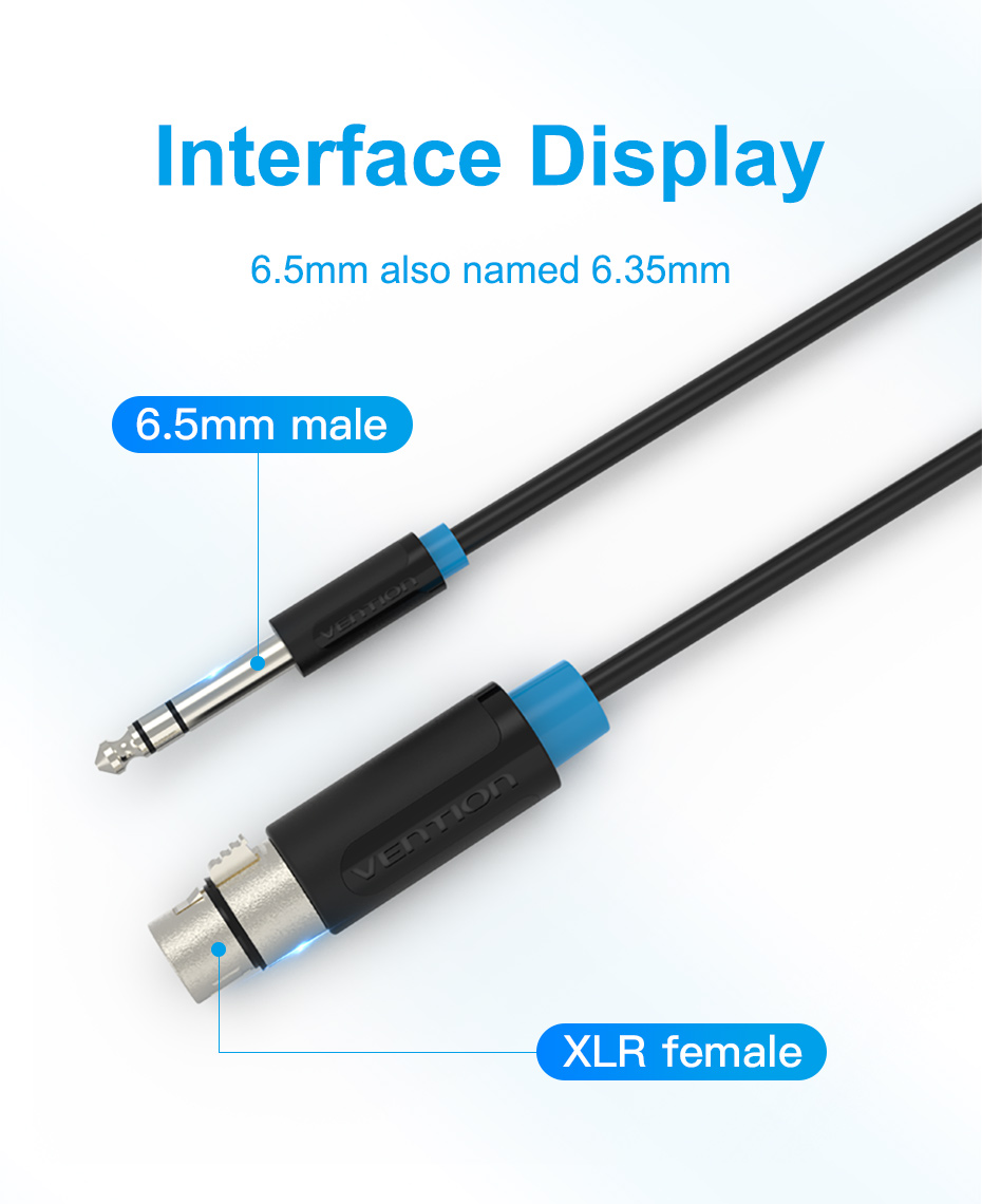 Vention 6.5mm  XLR 3m 