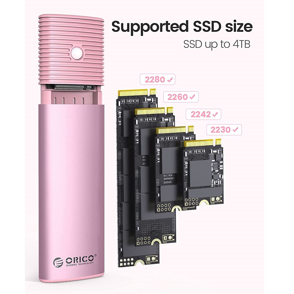 Orico NVMe Enclosure- Gen2 Pink