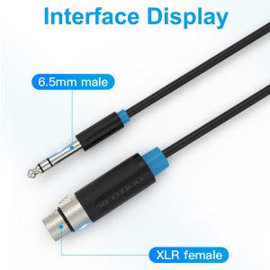 Vention 6.5mm TRS Male to XLR Female Audio Cable 3m Black [ BBEBI ]