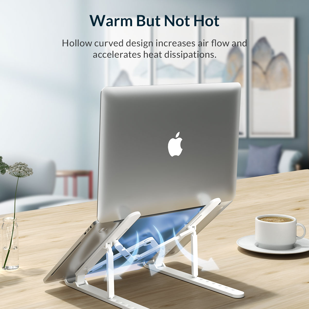 Orico Plastic Laptop Stand (ABS + Silicone / 7-Levels / Black) [ PFB-A23-BK ]