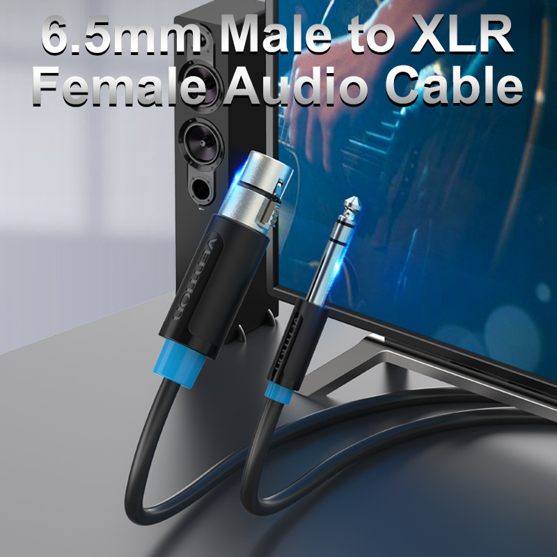 Vention 6.5mm TRS Male to XLR Female Audio Cable 3m Black [ BBEBI ]
