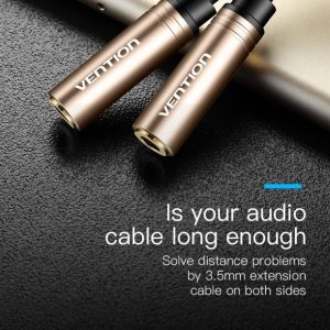 VENTION 3.5mm Female to 3.5mm Female Audio extension Cable - 0.3M cable length - BFABY - Image 3
