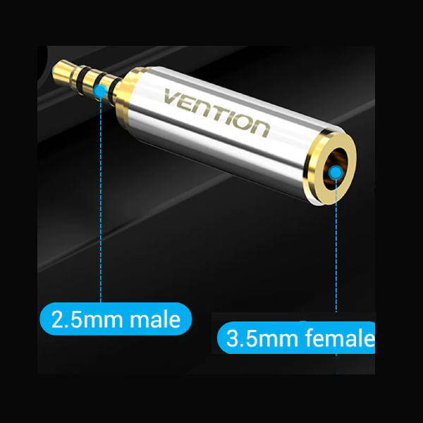 Vention 2.5mm Male to 3.5mm Female Audio Adapter – VAB S02