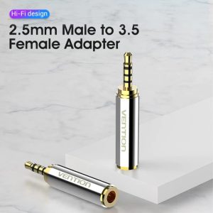 Vention 2.5mm Male to 3.5mm Female Audio Adapter - VAB S02 - Image 4