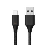 Pisen USB-A to Type-C braided 3A quick charge Cable - 1M length - TC07-1000