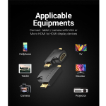 Vention Mini HDMI Male + Micro HDMI Male to HDMI Female Adapter - AGFB0