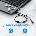 Vention Audio Cable (3.5mm Female to 2 x 3.5mm Male Mic & Audio / Black) [ BBUBY ]