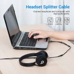 Vention Audio Cable (3.5mm Female to 2 x 3.5mm Male Mic & Audio / Black) [ BBUBY ]