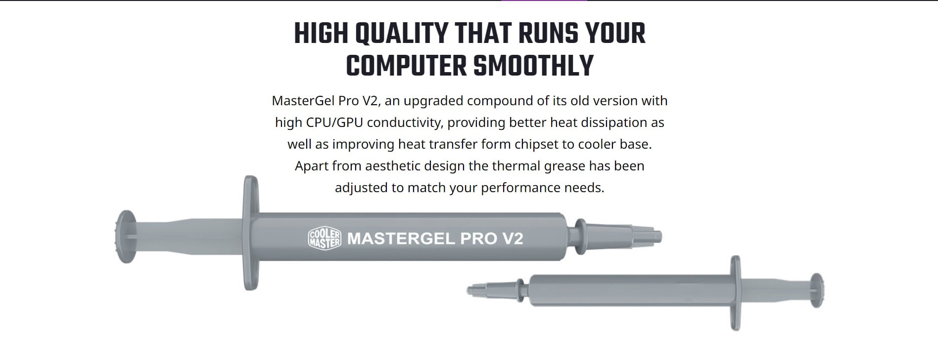 Cooler master MASTERGEL PRO V2 thermal paste { 9 (W/m-k) Thermal Conductivity - 1.5ml Volume } MGY-ZOSG-N15M-R3