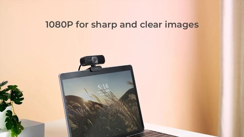 Rapoo C260 Web Camera - 1080P resolution - 80° wide-angle view - Flexible rotation 