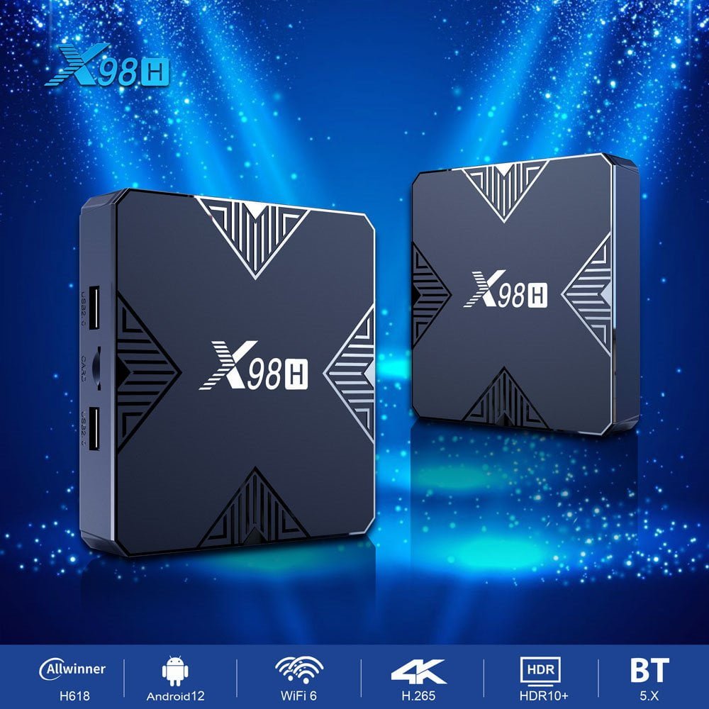 X98 H Android TV box - 4GB RAM - 32GB storage - WIFI 6 - supports 4K 