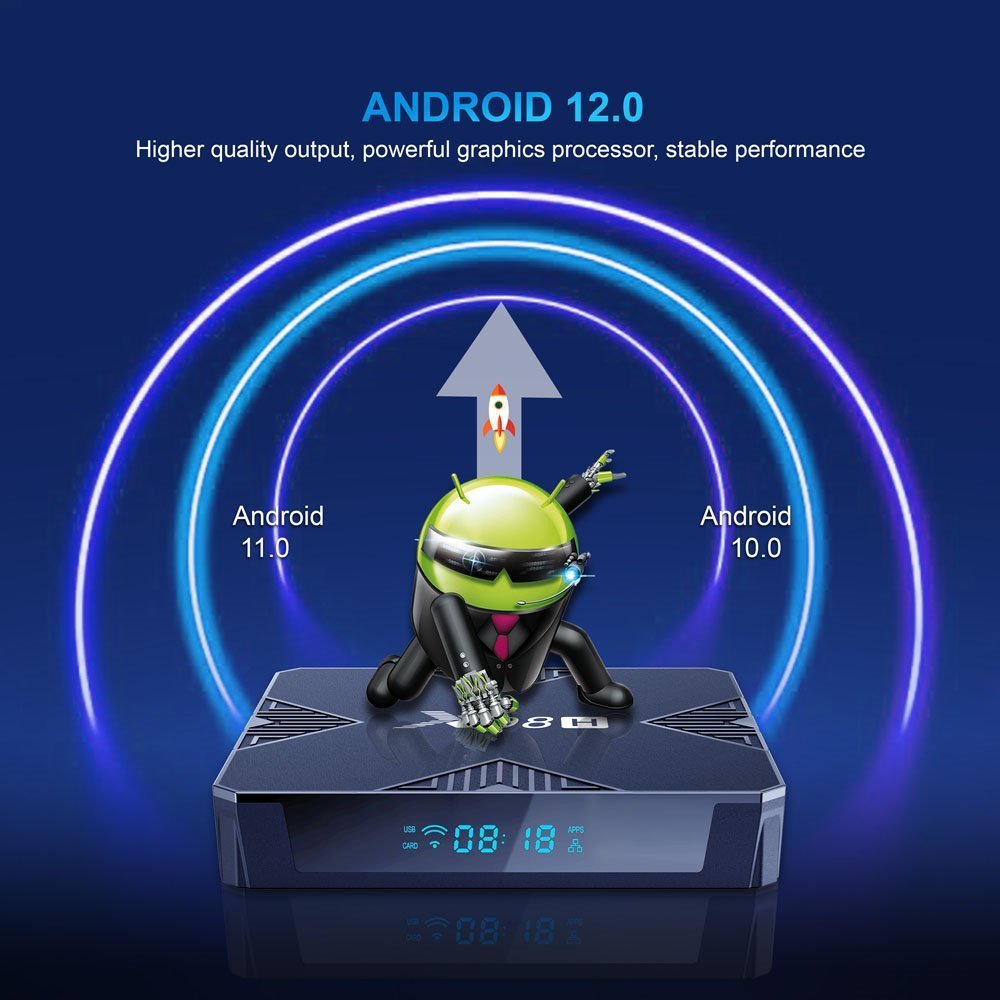 X98 H Android TV box - 4GB RAM - 32GB storage - WIFI 6 - supports 4K 