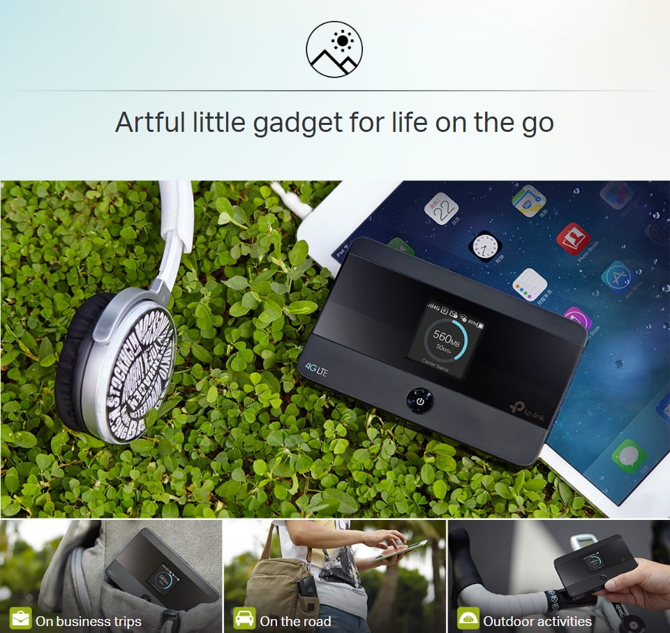 TP link M7350 portable 4G LTE MIFI - up to 8 hours - plug and play