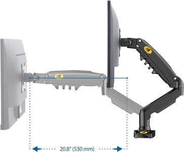 NB North Bayou F80 Monitor Arm with Gas Spring for 17-30”Monitors - Image 9