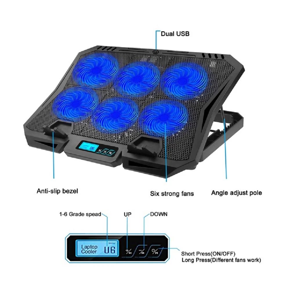 Gaming Cooling Pad X6A - Amman Jordan - PC Circle Gaming Cooling Pad X6A - Amman Jordan - PC Circle