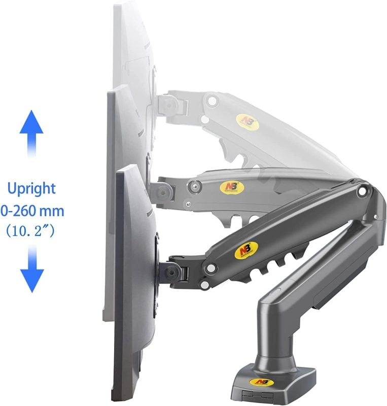 NB North Bayou F80 Monitor Arm with Gas Spring for 17-30”Monitors - Image 5