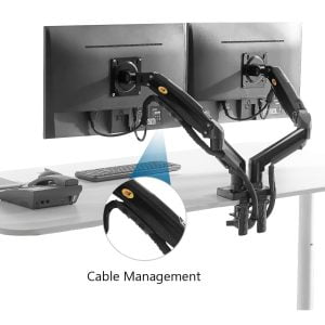 NB North Bayou F160 Dual Monitor Arm with Gas Spring for 17-27” Monitors