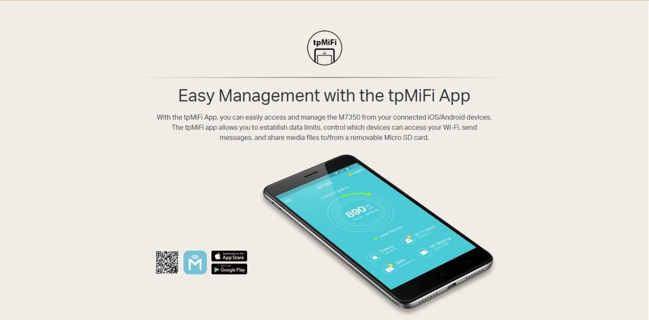TP link M7350 portable 4G LTE MIFI - up to 8 hours - plug and play